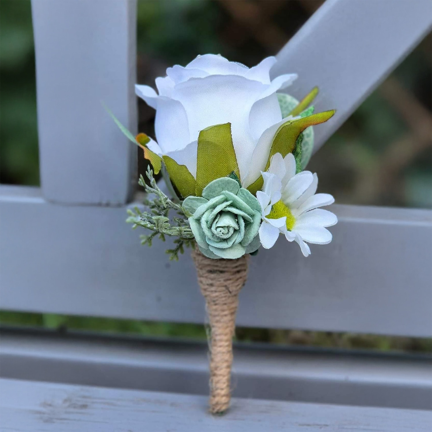 Featured image for “Ivory Silk Buttonhole”